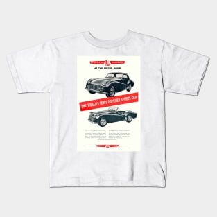 A vintage Triumph TR3 advert Kids T-Shirt